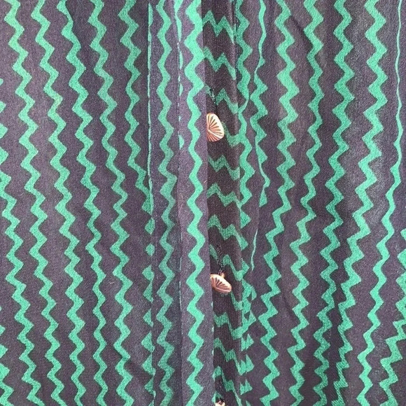 Anthropologie Maeve Della Sheer Shirt Blue Green Size Small - Picture 6 of 7